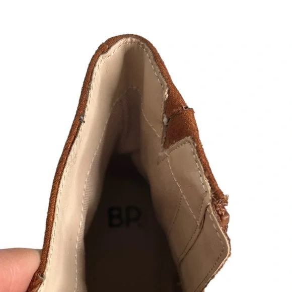 BP Keyla Platform Block Heel Square Toe Faux Suede Ankle Boots Women’s Size 11 - Picture 9 of 10